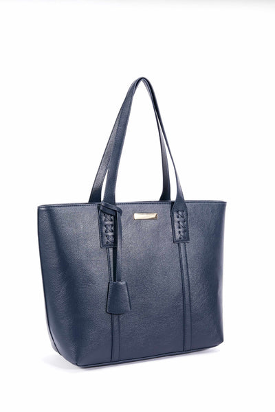 Carraig Donn Leather Look Everyday Tote in Navy