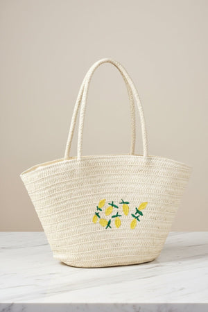 Carraig Donn Lemon Detail Basket Bag