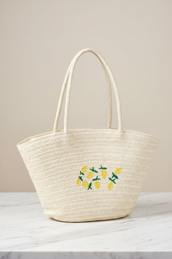Carraig Donn Lemon Detail Basket Bag