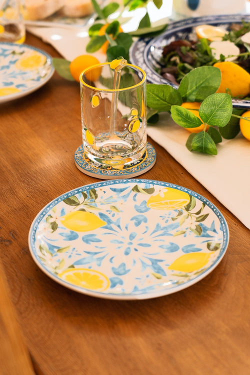 Lemon Patterned Salad Plate