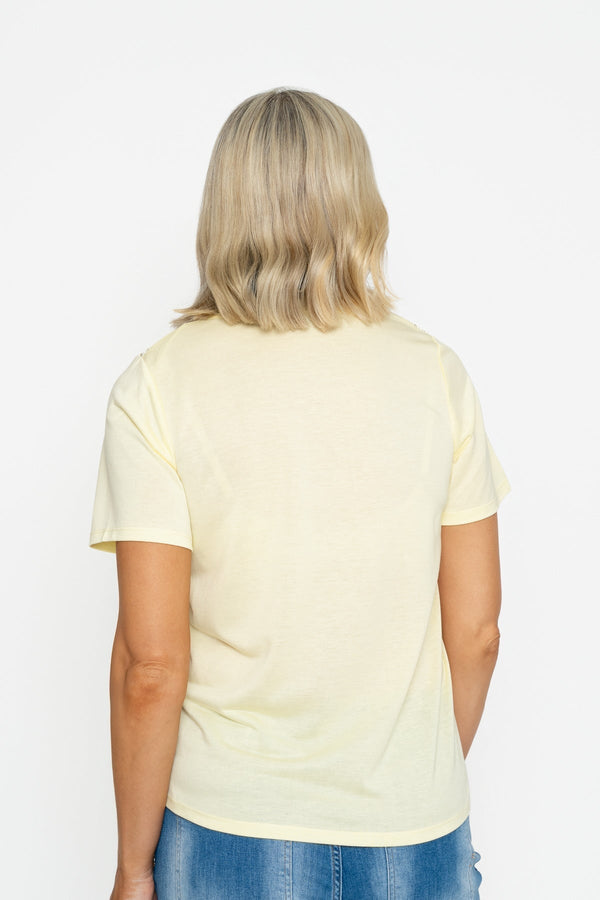 Carraig Donn Lemon Printed Jersey Top