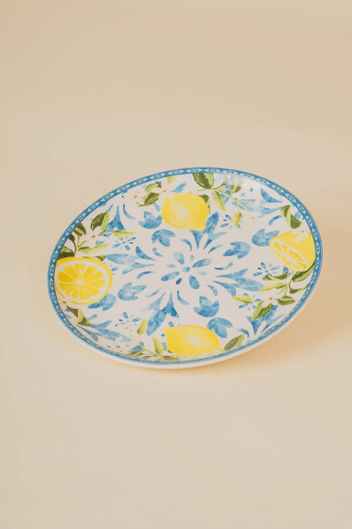 Lemon Patterned Salad Plate