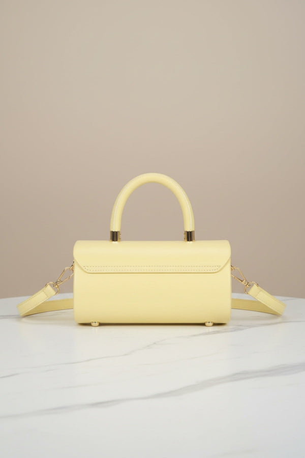 Carraig Donn Lemon Yellow Barrel Evening Bag
