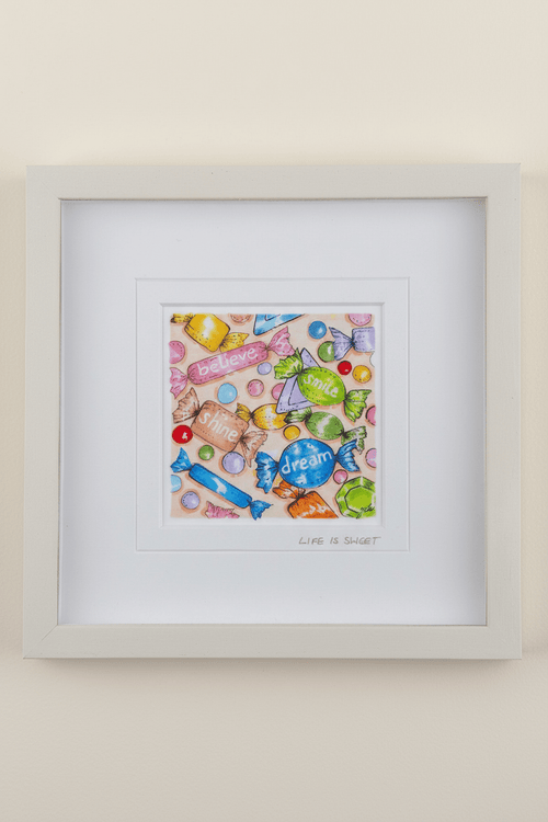 "Life Is Sweet" Small Framed Art Print