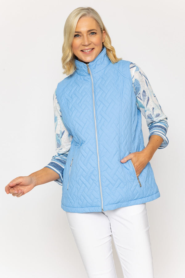 Carraig Donn Light Blue Quilted Gilet