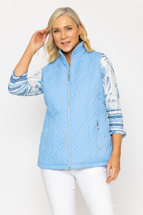 Carraig Donn Light Blue Quilted Gilet