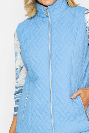 Carraig Donn Light Blue Quilted Gilet