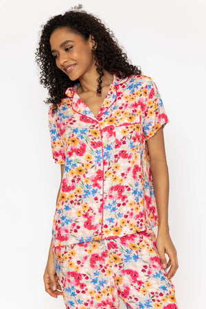 Carraig Donn Light Pink Printed 3/4 Leg Pyjama Set