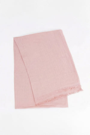 Carraig Donn Light Pink Soft Touch Cotton Blend Scarf