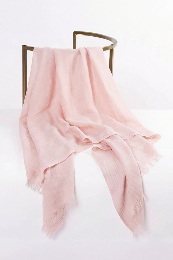 Carraig Donn Light Pink Soft Touch Cotton Blend Scarf