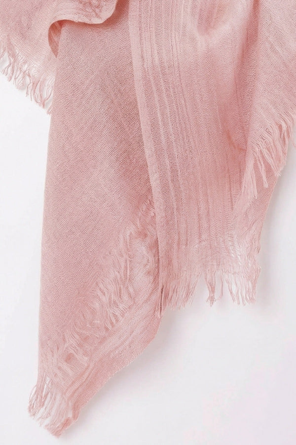Carraig Donn Light Pink Soft Touch Cotton Blend Scarf