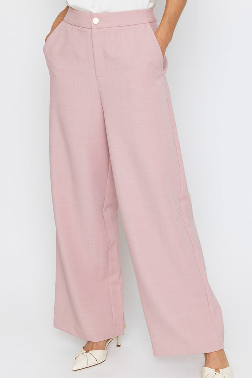 Carraig Donn Light Pink Wide Leg Trousers With Pockets
