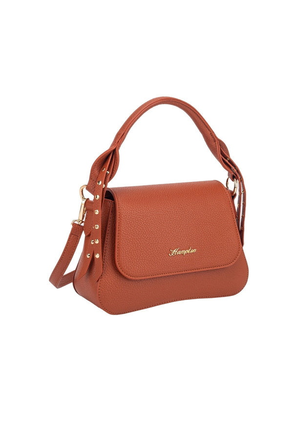 Carraig Donn Lily Flap-Over Shoulder Bag in Tan