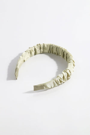 Carraig Donn Lime Green Ruched Pearl Hairband