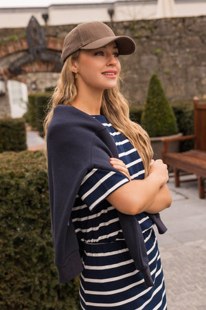Carraig Donn Linen Blend Brown Baseball Cap