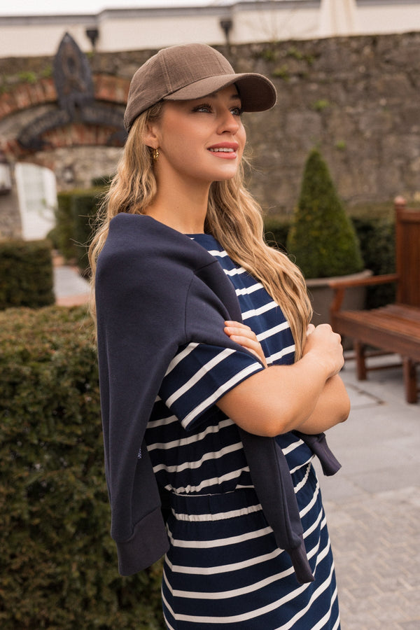 Carraig Donn Linen Blend Brown Baseball Cap