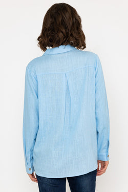 Carraig Donn Linen Like Shirt in Blue