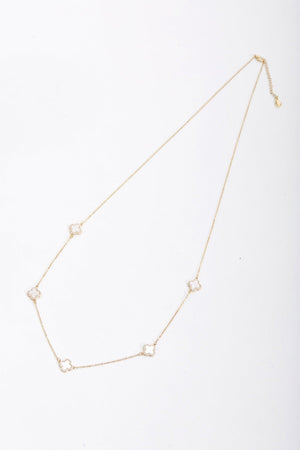 Long Chain Gold Tone Finish Necklace