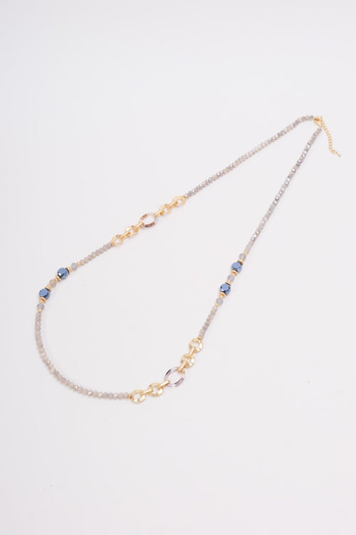 Carraig Donn Long Grey Beaded Necklace