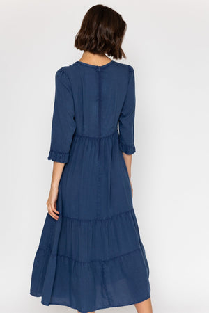 Carraig Donn Long Sleeve Indigo Denim Midi Dress