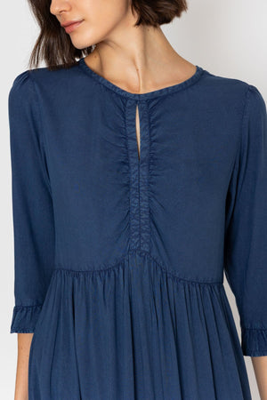 Carraig Donn Long Sleeve Indigo Denim Midi Dress