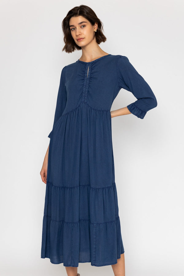 Carraig Donn Long Sleeve Indigo Denim Midi Dress