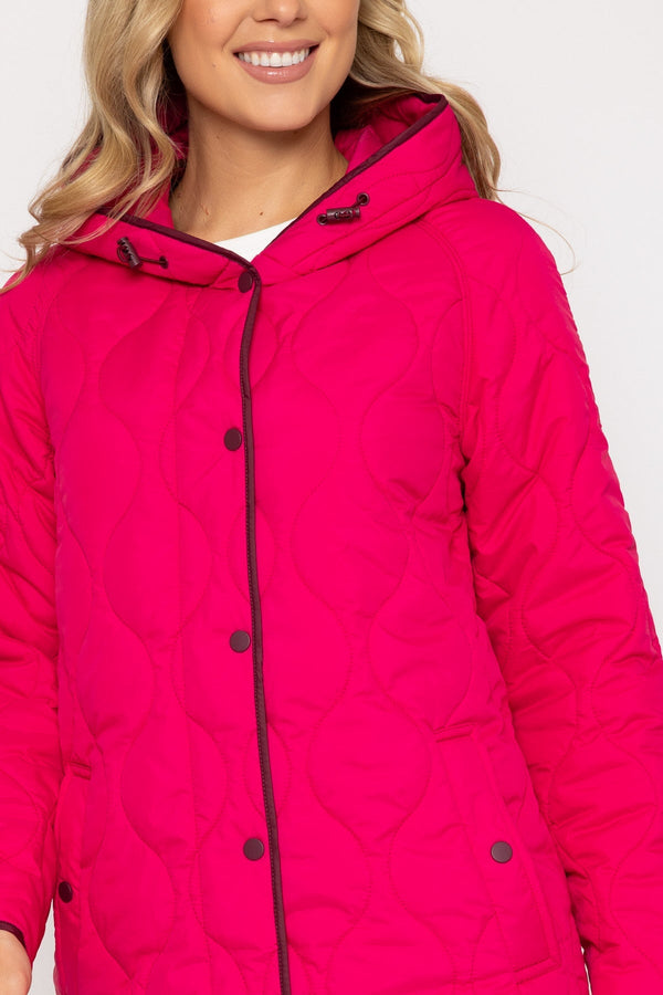 Carraig Donn Longline Quited Coat Pink