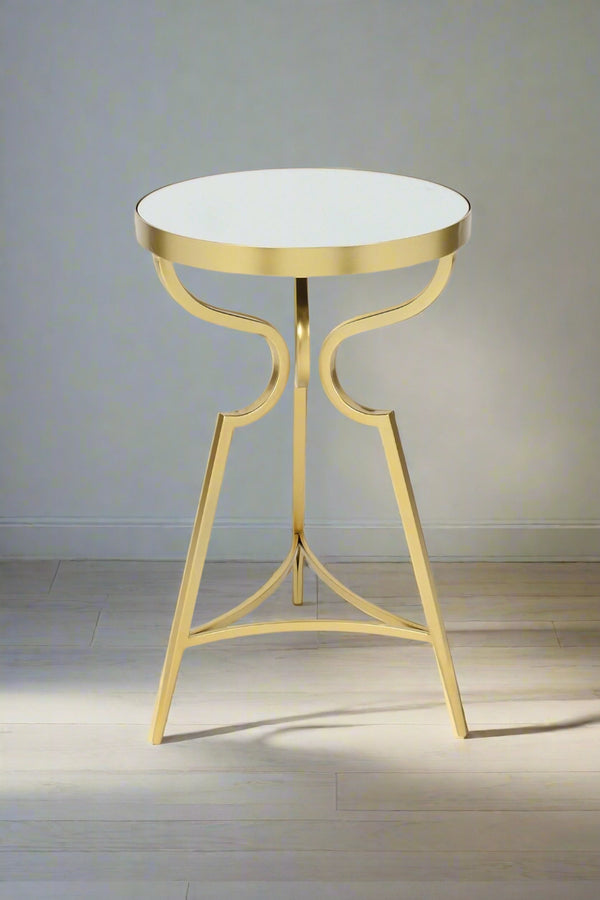 Carraig Donn Luca Side Table with Gold Finish