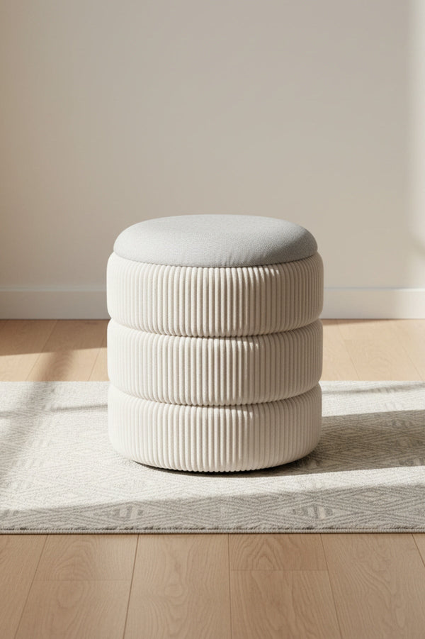Carraig Donn Lulu Cream Storage Stool