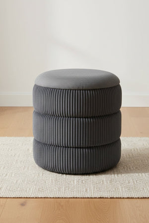 Carraig Donn Lulu Grey Storage Stool