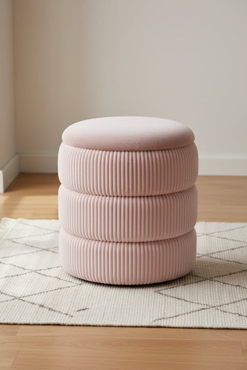 Lulu Pink Storage Stool