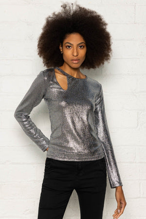 Luxx Top in Silver