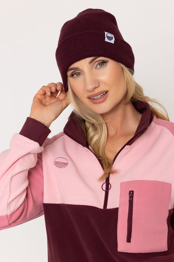 Carraig Donn Maeve Polar Fleece in Burgundy & Pink