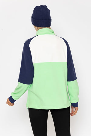 Carraig Donn Maeve Polar Fleece in Green & Navy