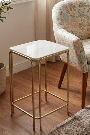 Carraig Donn Marble & Gold Side Table