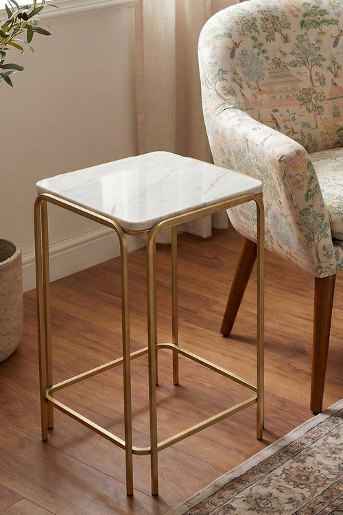Marble & Gold Side Table