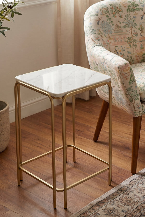 Carraig Donn Marble & Gold Side Table