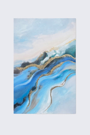 Marble Wave Abstract Canvas Wall Art