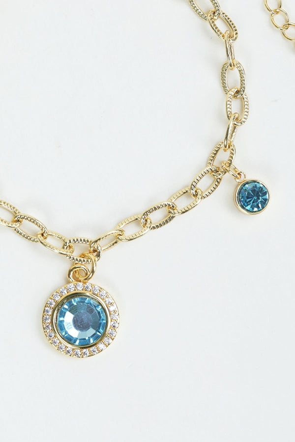 Carraig Donn March Birthstone Charm Bracelet