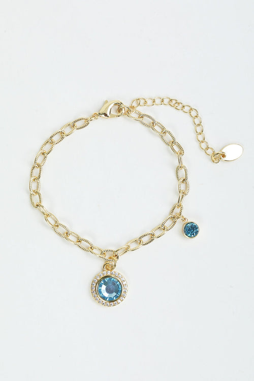 March Birthstone Charm Bracelet
