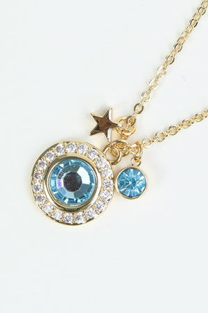 Carraig Donn March Birthstone Charm Necklace