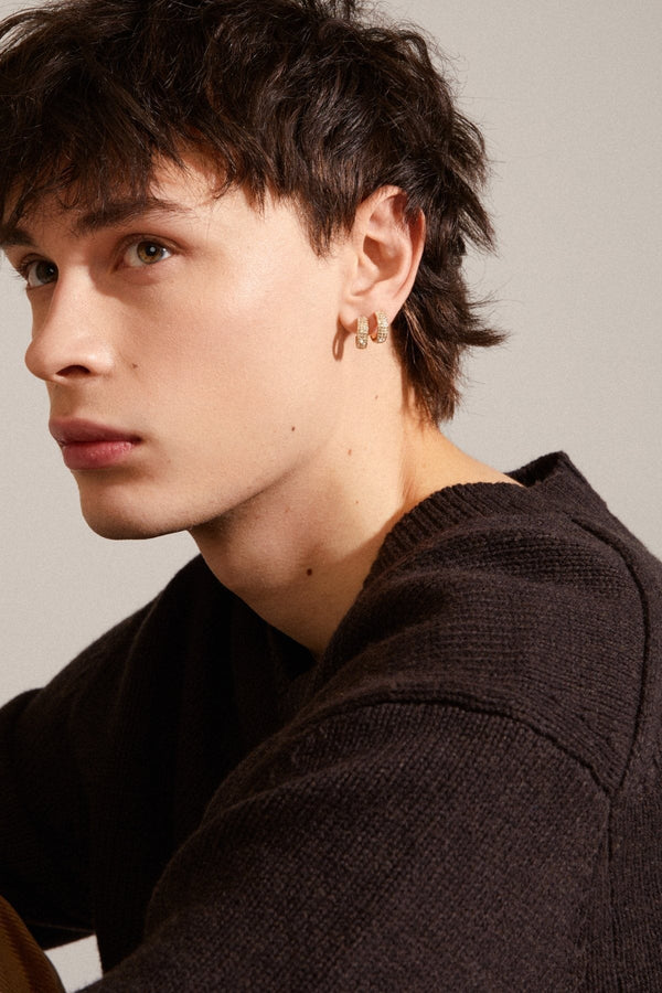 Carraig Donn Matylda Crystal Gold Plated Hoop Earrings