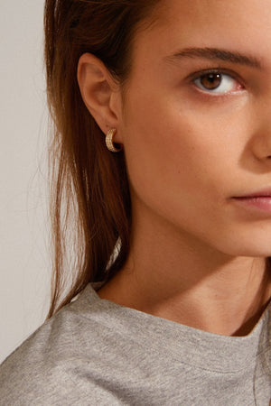 Carraig Donn Matylda Crystal Gold Plated Hoop Earrings