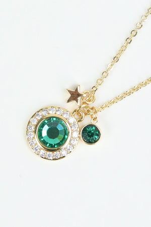 Carraig Donn May Birthstone Charm Necklace