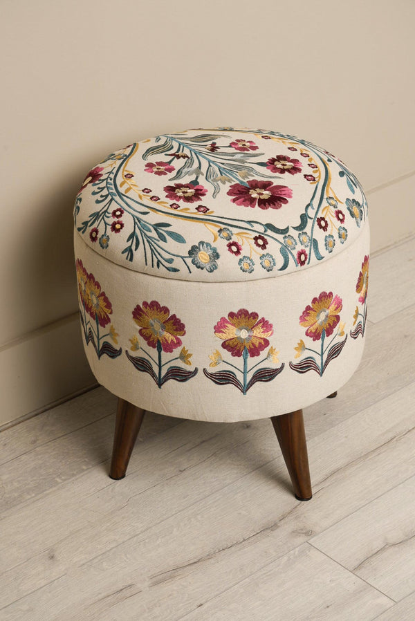 Carraig Donn Maya Embroidered Storage Bench
