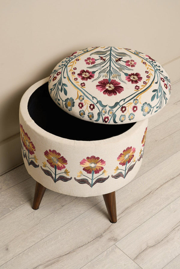 Carraig Donn Maya Embroidered Storage Bench