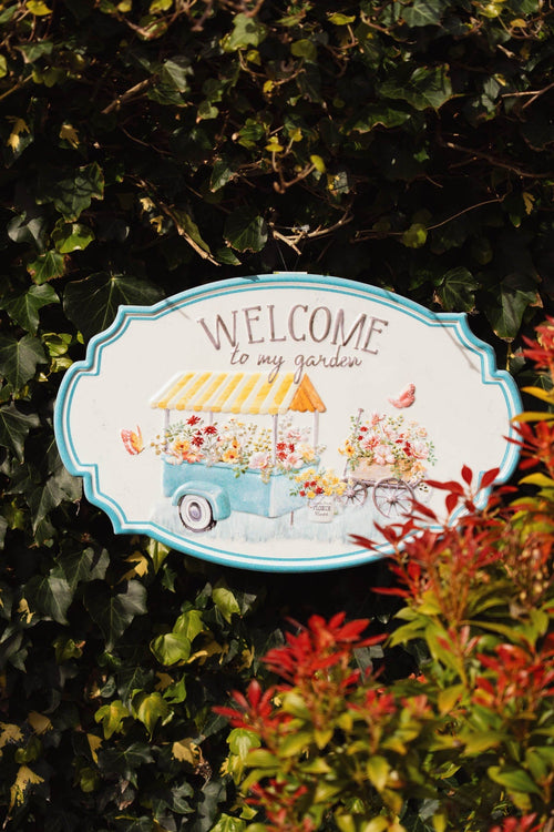 Meadow Welcome Metal Plaque