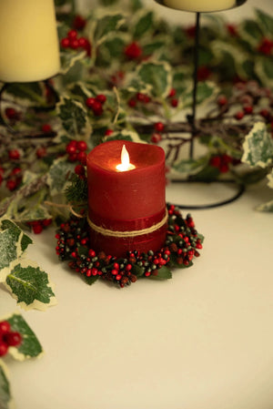 Carraig Donn Medium Red LED Candle