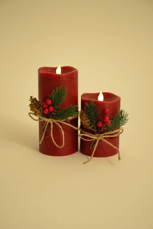 Carraig Donn Medium Red LED Candle