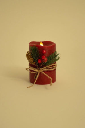 Carraig Donn Medium Red LED Candle